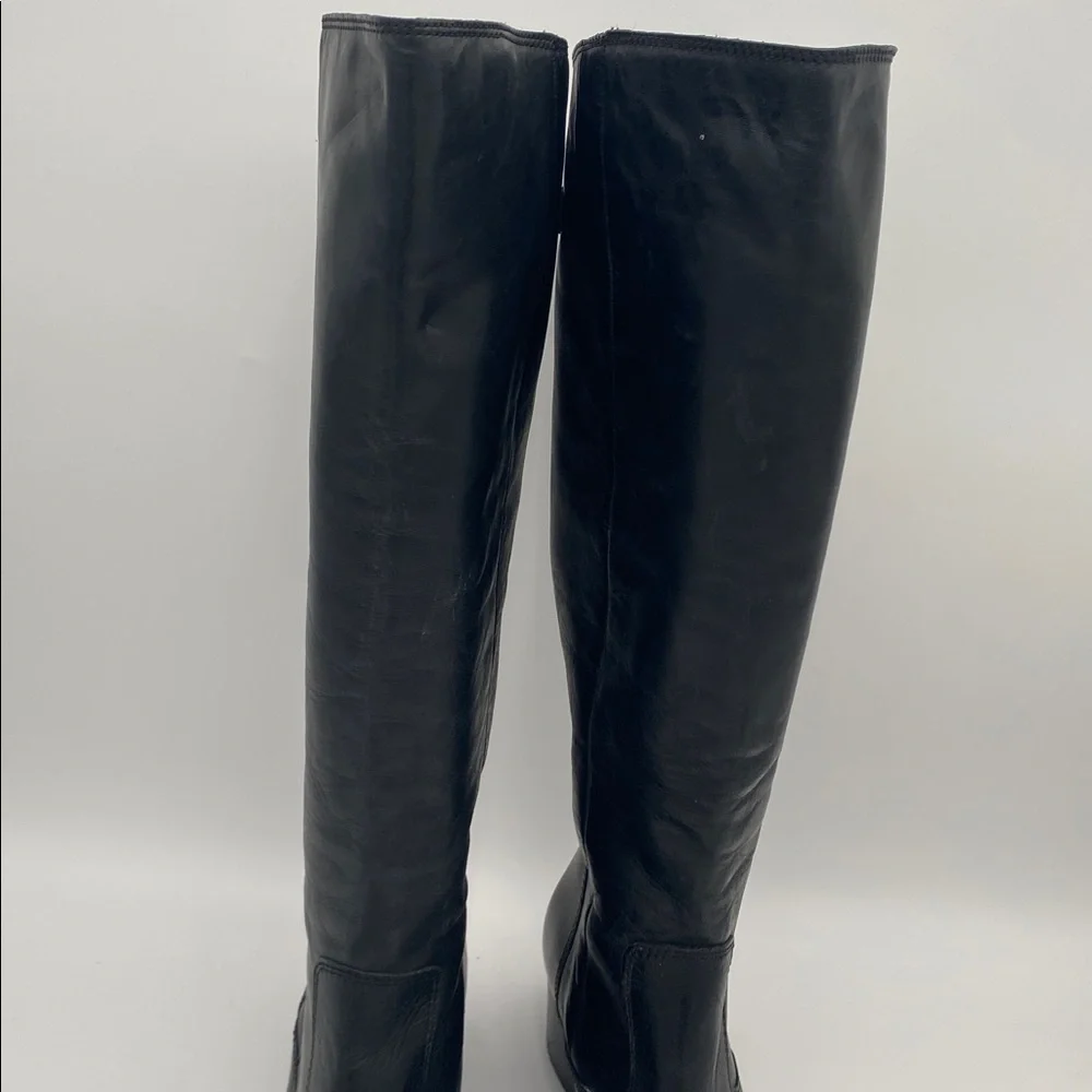 Matisse Black Leather calf riding Boots women 9.5M casual office winter heeled